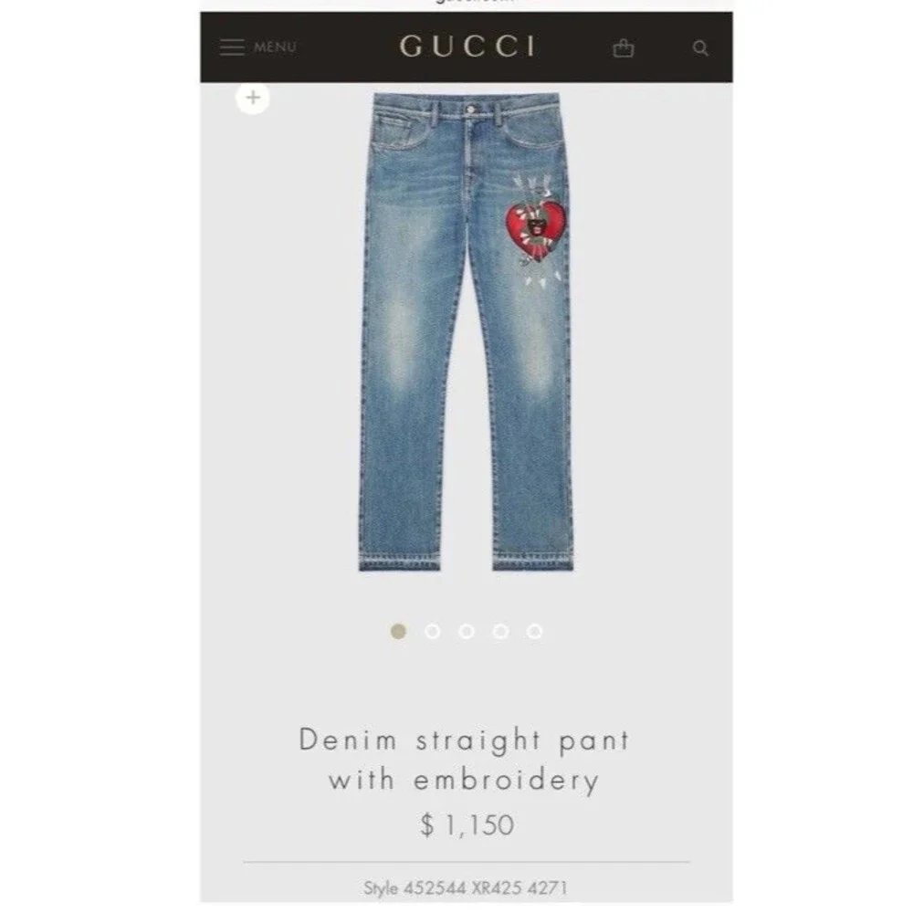 Gucci embroidered snake